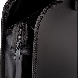 Папка-портфель пластиковая/нейлоновая Комус А4 черная (39x31.5 см, 3 отделения)