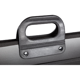 Портфель-картотека пластиковая Комус А3 черная (47x38 см, 3 отделения)