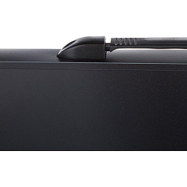 Портфель-картотека пластиковая Комус А4 черная (30.3x4x21.6 см, 12 отделений)