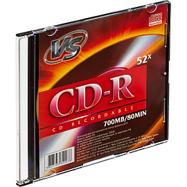 Диск CD-R VS 0.7 ГБ 52x slim box VSCDRSL501 (5 штук в упаковке) фото Диск CD-R VS 0.7 ГБ 52x slim box VSCDRSL501 (5 штук в упаковке)