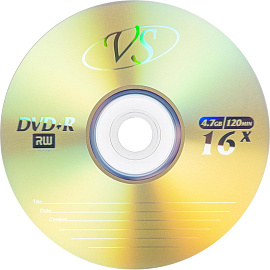 Диск DVD+R VS 4.7 ГБ 16x slim box VSDVDPRSL501 (5 штук в упаковке)