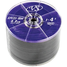 Диск DVD-RW VS 4.7 ГБ 4x bulk VSDVDRWB5001 (50 штук в упаковке)
