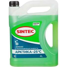 Жидкость незамерзающая Sintec Арктика -25°C 4 л канистра (3 штуки в упаковке)