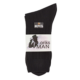 Носки мужские шерстяные черные с полосой размер 27