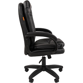 Кресло для руководителя Chairman 668 LT чёрное (экокожа, пластик)