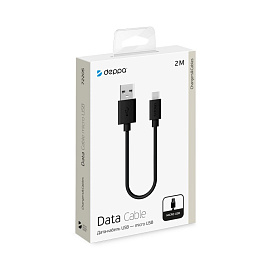 Кабель Deppa USB A - micro USB 2 метра (72205)