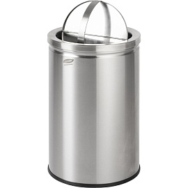 Ведро мусорное Luscan Professional 18 л нержавеющая сталь с крышкой серебристое (40x25x25 см)