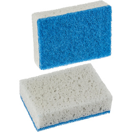 Губка для посуды York Бактерия Стоп поролон 10x7 см с абразивным слоем (5 штук в упаковке)