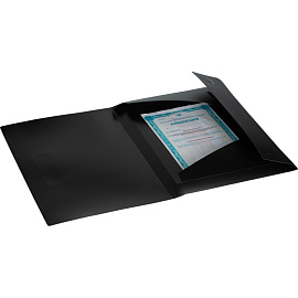 Папка-короб на резинках Attache А3 30 мм пластиковая до 300 листов черная (толщина обложки 0.8 мм)