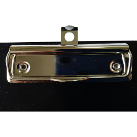 Папка-планшет с зажимом и крышкой Комус A4 пластиковая черная