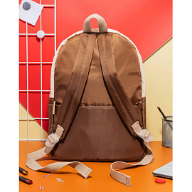 Рюкзак Комус Класс (№1 School) Мишка бежевый