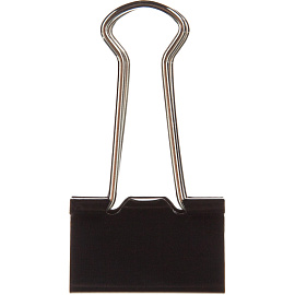 Зажимы для бумаг Комус 19 мм черные (12 штук в упаковке)