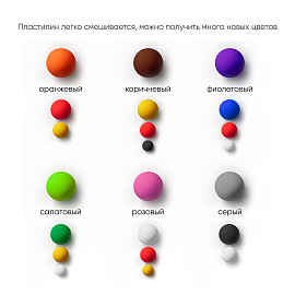 Пластилин Гамма "Мультики", 24 цвета, 480г, со стеком, картонная упаковка