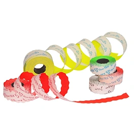 Этикет-лента прямоугольная желтая 29х28 мм стандарт (10 рулонов по 700 этикеток)