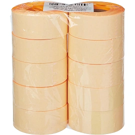 Этикет-лента прямоугольная оранжевая 29х28 мм стандарт (10 рулонов по 700 этикеток)