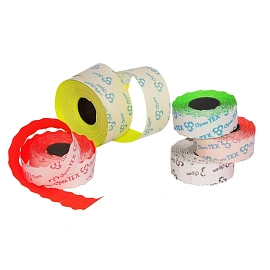 Этикет-лента прямоугольная оранжевая 29х28 мм стандарт (10 рулонов по 700 этикеток)