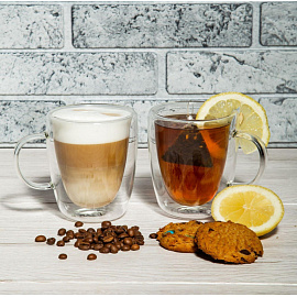 Набор кружек с двойным стеклом Olaff 270 мл (2 предмета)