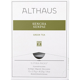 Чай зеленый Althaus Sencha Senpai Pira Pack 15 пакетиков