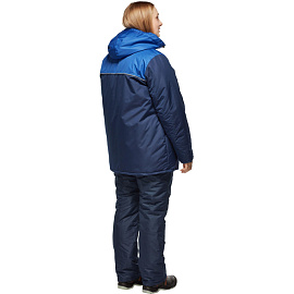 Куртка рабочая зимняя женская Снежана синяя/васильковая из ткани таслан (размер 48-50, рост 158-164)