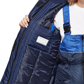 Куртка рабочая зимняя женская Снежана синяя/васильковая из ткани таслан (размер 52-54, рост 158-164)