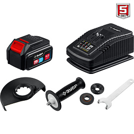 Шлифмашина угловая аккумуляторная ЗУБР AB-125-41