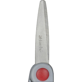 Ножницы 130 мм Attache с пластиковыми прорезиненными ручками серого/красного цвета