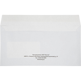 Конверт Attache Economy (Выбор есть) Е65 белый стрип с правым окном (1000штук в упаковке)