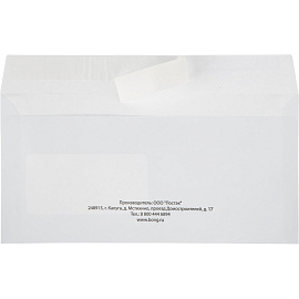 Конверт Attache Economy (Выбор есть) Е65 белый стрип с правым окном (1000штук в упаковке)