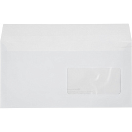 Конверт Attache Economy (Выбор есть) Е65 белый стрип с правым окном (1000штук в упаковке)