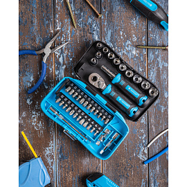 Отвёртка реверсивная TOPFORT с насадками (40 предметов, 9113140)