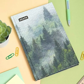 Бизнес-тетрадь Attache Economy Forest А5 120 листов в клетку на сшивке (125x200 мм)