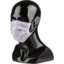 Маска медицинская одноразовая Sense трехслойная лиловая (50 штук в упаковке)