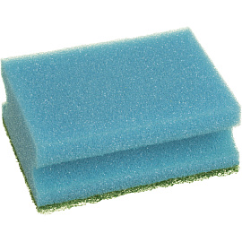 Губка для посуды Luscan Professional поролон 9x7 см с абразивным слоем (5 штук в упаковке)