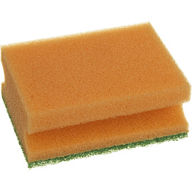 Губка для посуды Luscan Professional поролон 9x7 см с абразивным слоем (5 штук в упаковке)