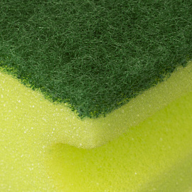 Губка для посуды Luscan Professional поролон 9x7 см с абразивным слоем (5 штук в упаковке)