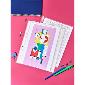 Файл-вкладыш Attache Economy Элементари А4 45 мкм рифленый 100 штук в упаковке