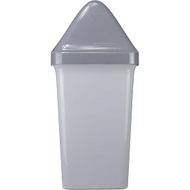 Контейнер для мусора Luscan 50 л пластик с крышкой серый (73x40x35 см)