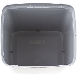 Контейнер для мусора Luscan 50 л пластик с крышкой серый (73x40x35 см)