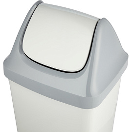 Контейнер для мусора Luscan 50 л пластик с крышкой серый (73x40x35 см)