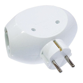 Тройник Makel трехместный с заземлением 16А IP20 белый (10015) фото Тройник Makel трехместный с заземлением 16А IP20 белый (10015)