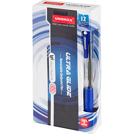 Ручка шариковая автоматическая Unomax UltraGlide RT синяя (толщина линии 0.3 мм)