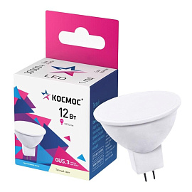 Лампа светодиодная Космос MR 12Вт GU5.3 3000K 1070Лм 220В LkecLED12wJCDRC30
