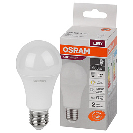 Лампа светодиодная Osram 12 Вт E27 A 3000 К 960 Лм матовая (4058075578975)