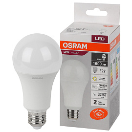 Лампа светодиодная Osram 20 Вт E27 A 3000 К 1600 Лм матовая (4058075579293)