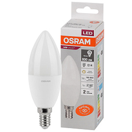 Лампа светодиодная Osram 10 Вт E14 C 3000 К 800 Лм матовая (4058075579125)