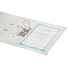 Папка-регистратор Attache 75 мм серая бумвинил/бумага с защитным уголком