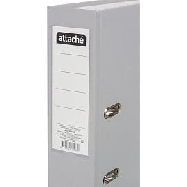 Папка-регистратор Attache 75 мм серая бумвинил/бумага с защитным уголком