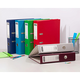 Папка-регистратор Attache 75 мм серая бумвинил/бумага с защитным уголком