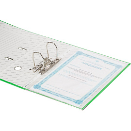 Папка-регистратор Attache A4 75 мм зелёная бумвинил/бумага с защитным уголком