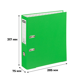 Папка-регистратор Attache A4 75 мм зелёная бумвинил/бумага с защитным уголком